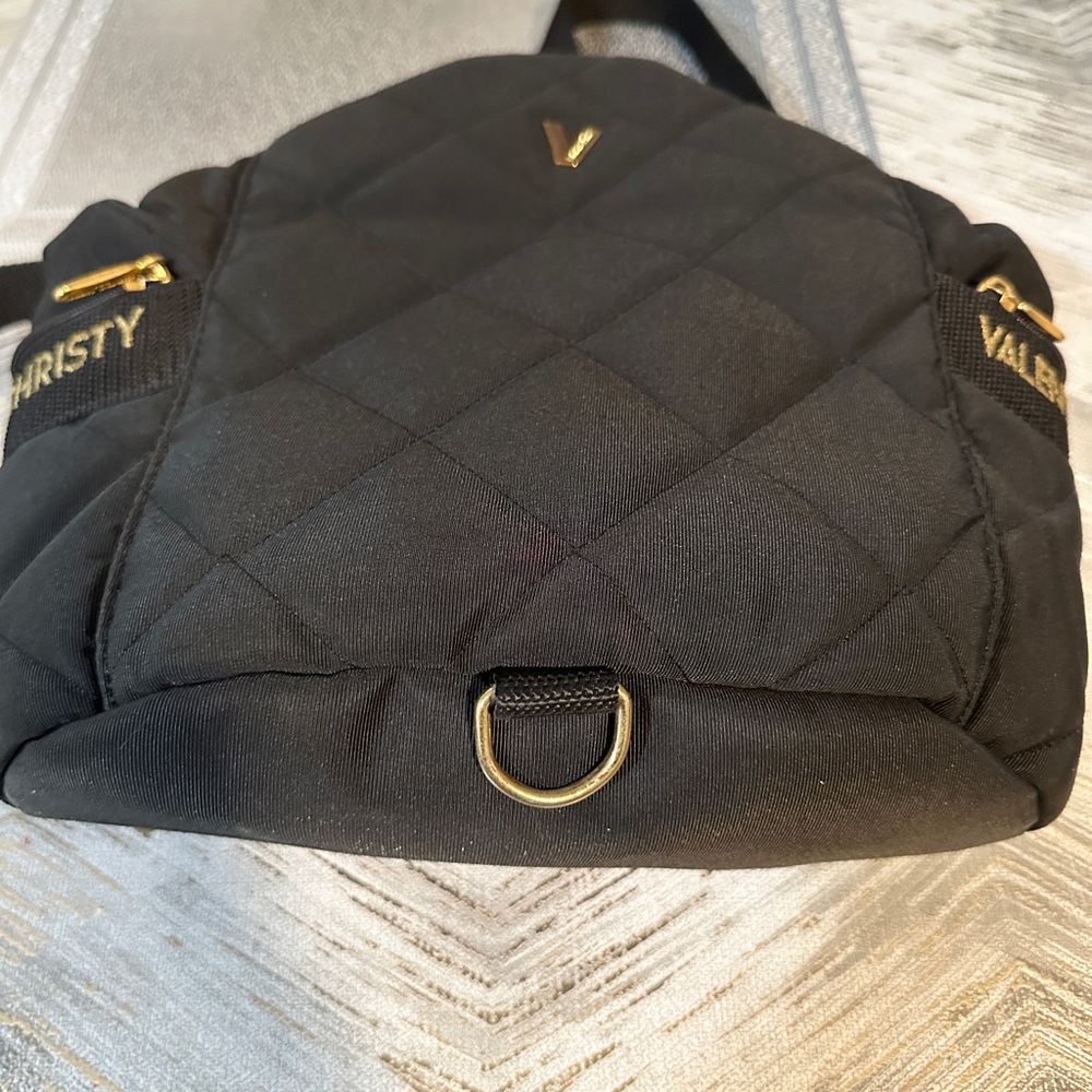 Valentino Quilted Black Backpack with Gold Details - Picture 6 of 15